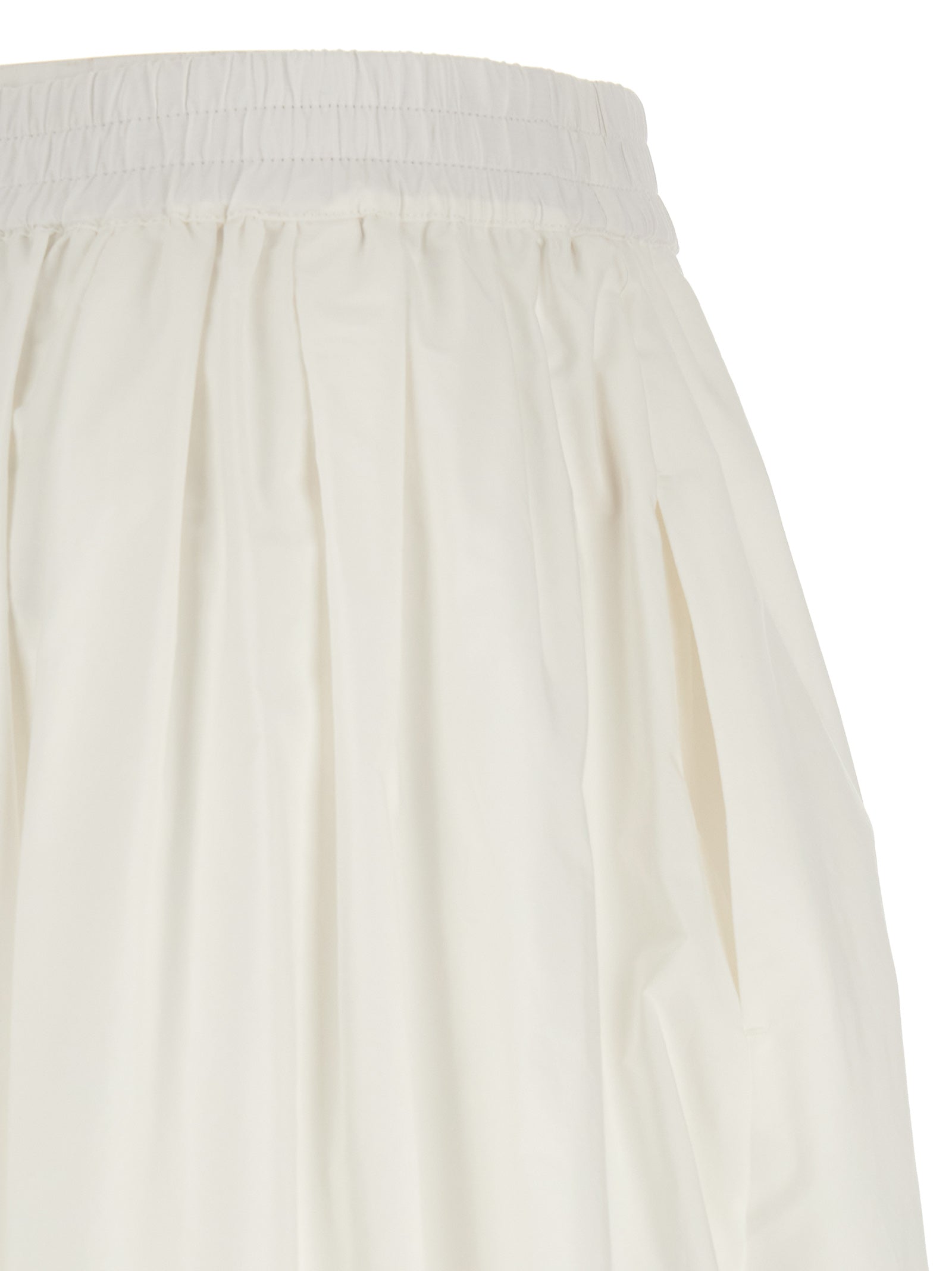 Max Mara White Cotton Midi Skirt