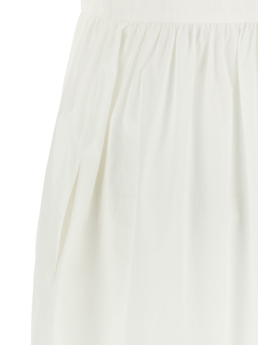 Max Mara White Cotton Long Dress