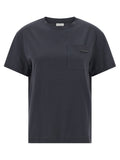 Brunello Cucinelli Blue Cotton T-Shirt