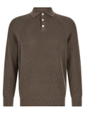 Brunello Cucinelli Brown Cotton Polo Shirt