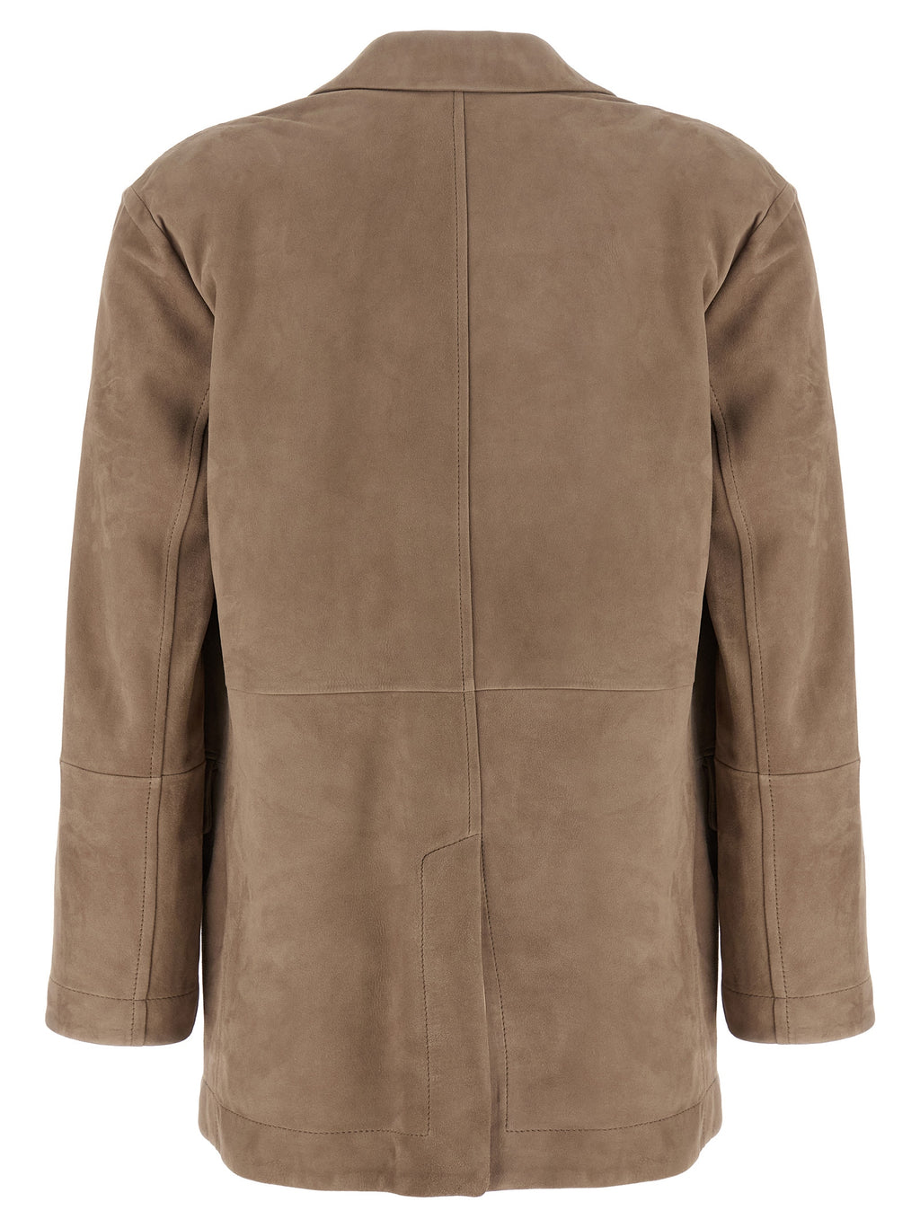 Brunello Cucinelli Beige Lamb Leather Blazer