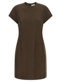 Brunello Cucinelli Brown Viscose Short Dress