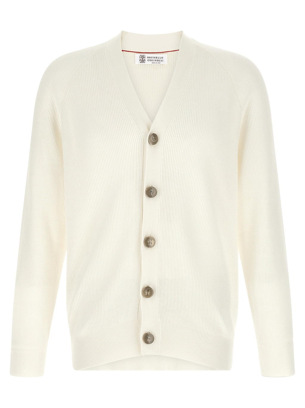 Brunello Cucinelli White Cotton Cardigan