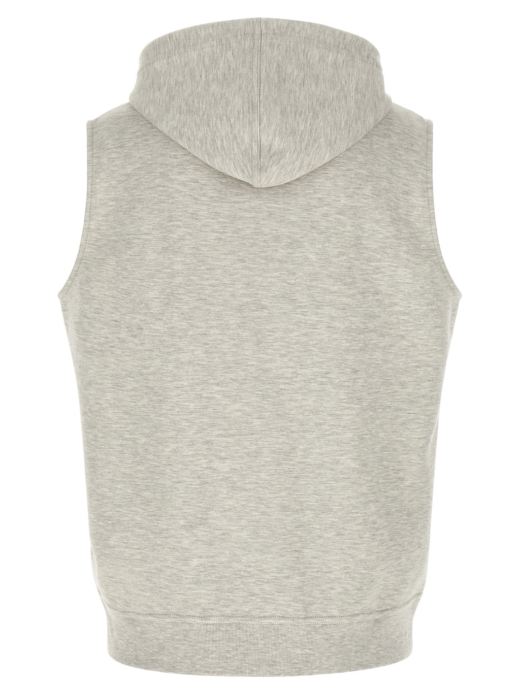 Brunello Cucinelli Gray Cotton Sleeveless Jacket