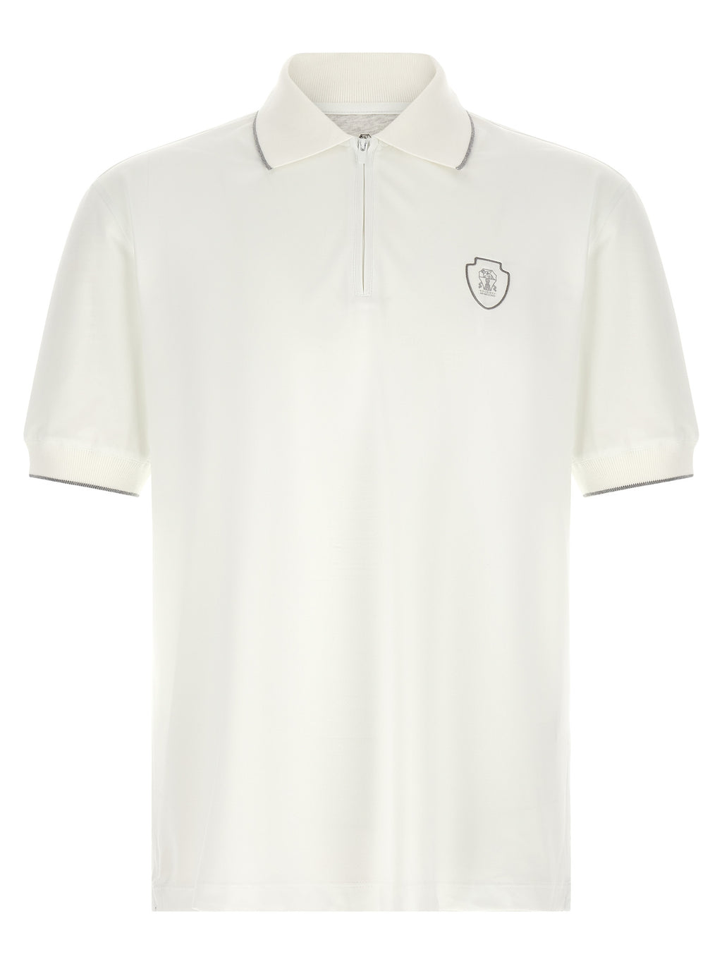 Brunello Cucinelli White Polyamide Polo Shirt
