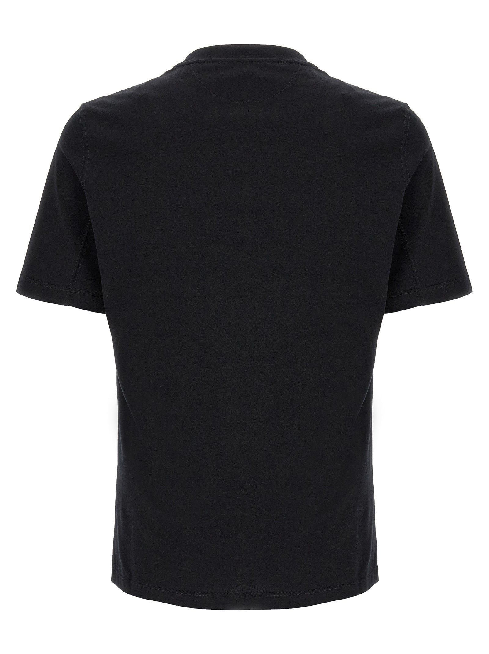 Brunello Cucinelli Black Cotton T-Shirt