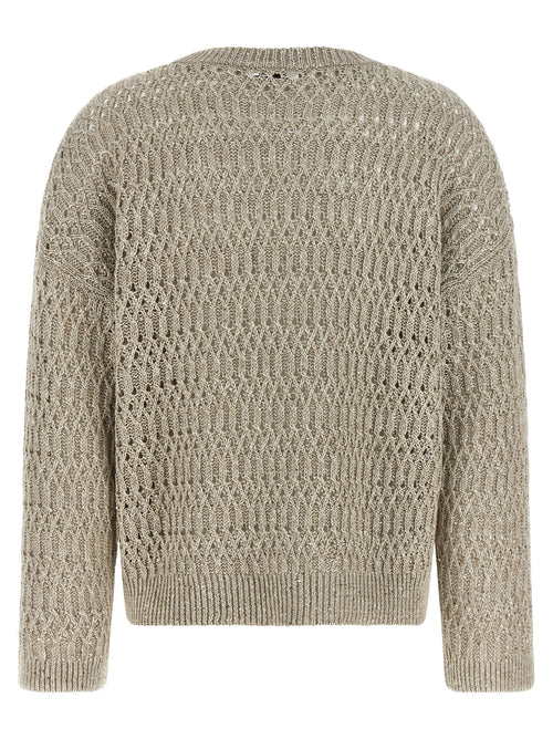 Brunello Cucinelli Beige Linen Cardigan