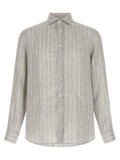Brunello Cucinelli Gray Linen Blouse