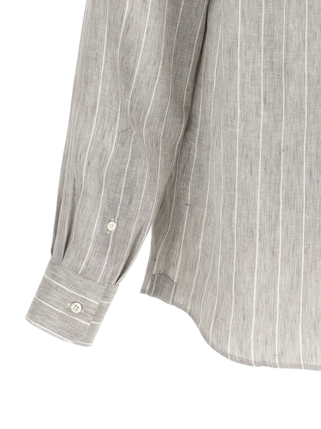 Brunello Cucinelli Gray Linen Blouse