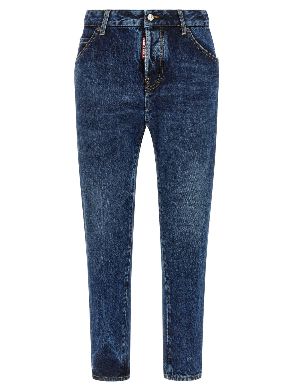 Dsquared² Blue Cotton Straight-Leg Jeans