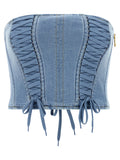 Elisabetta Franchi Blue Cotton Blouse