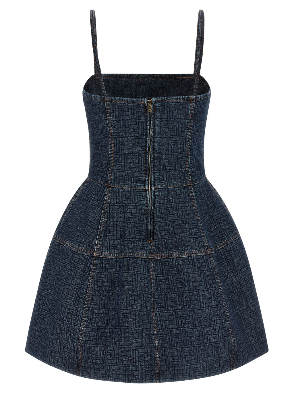 Fendi Blue Cotton Short Dress