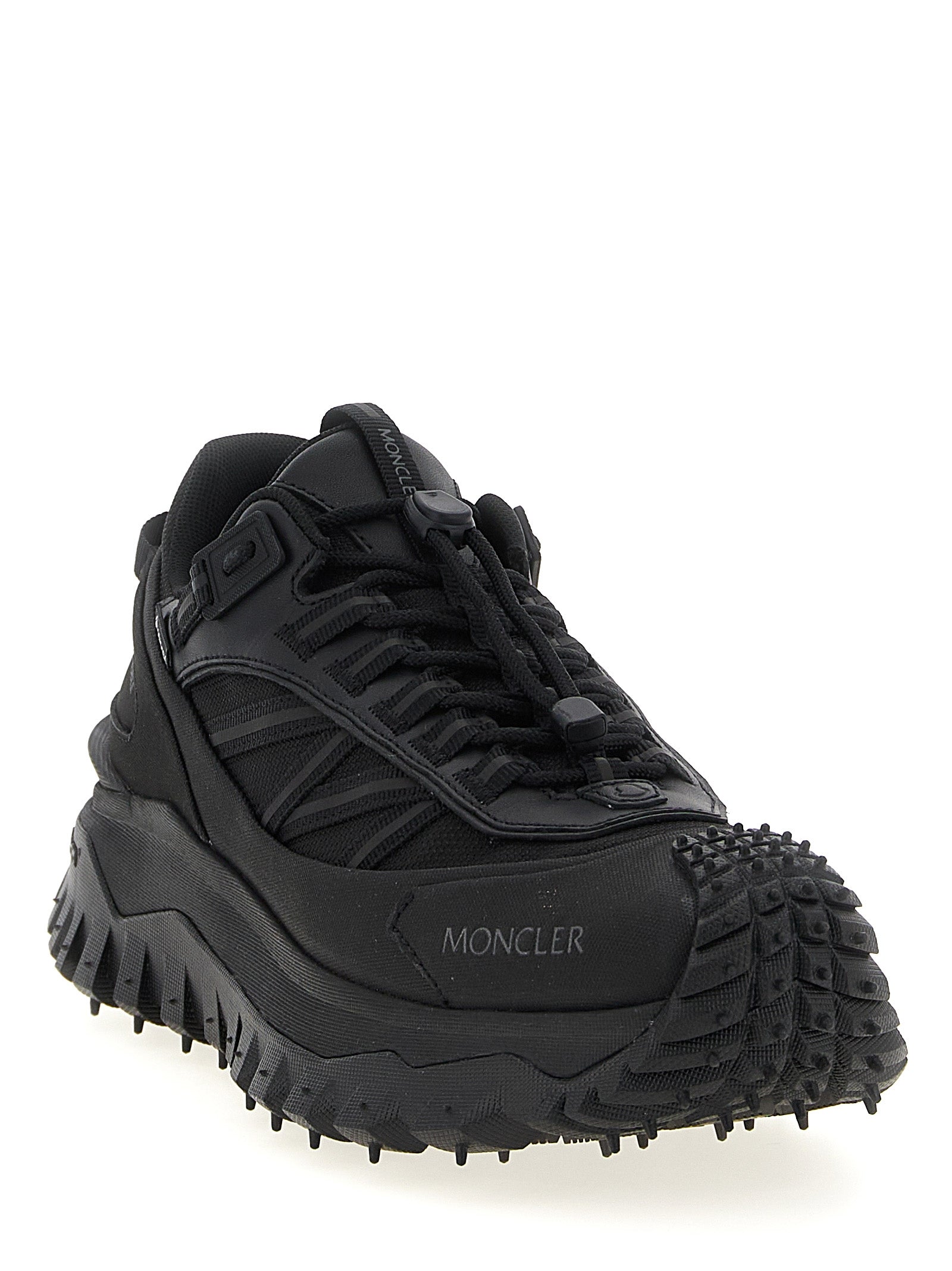 Moncler Black Polyamide Athletic Sneakers