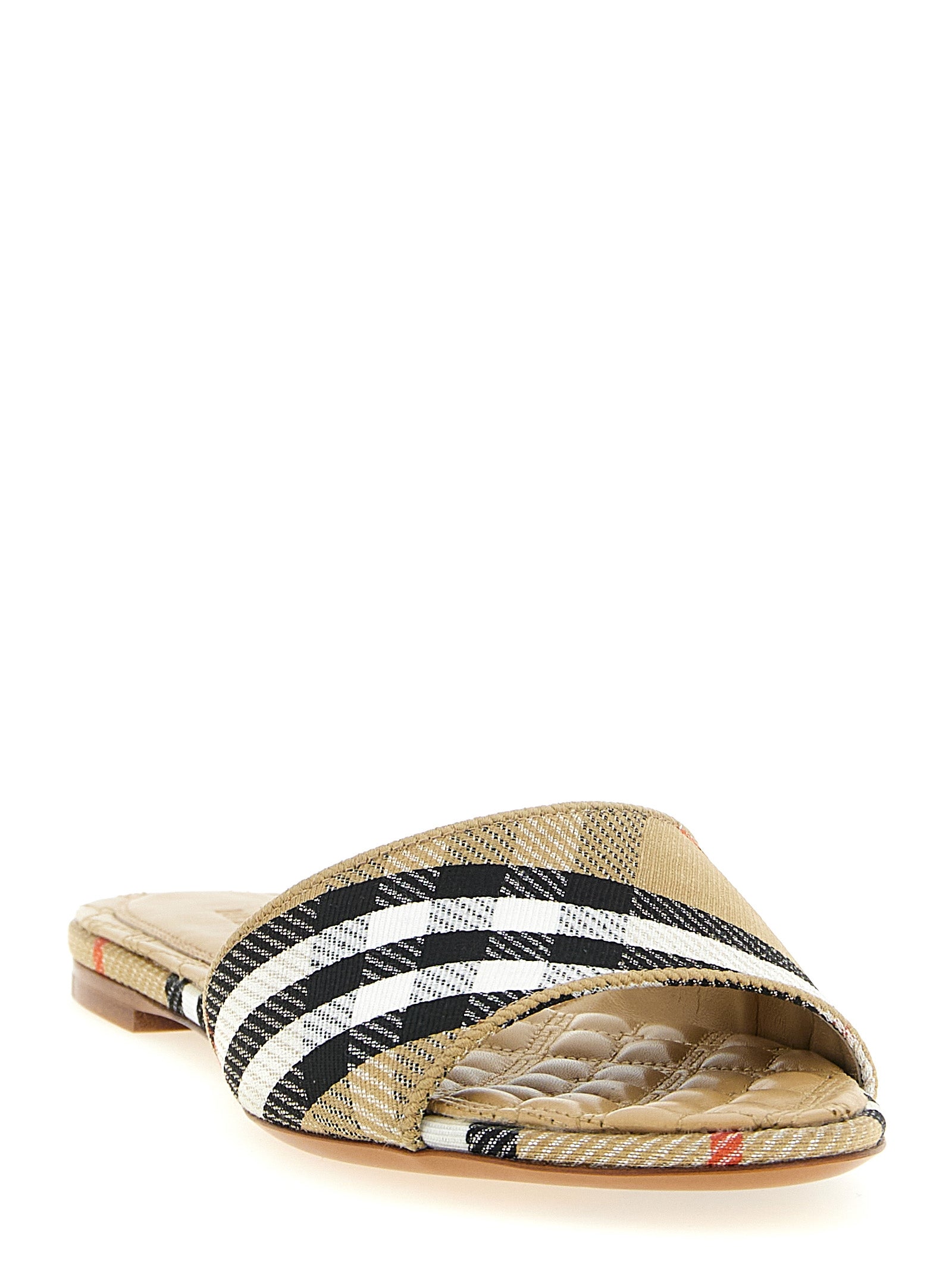 Burberry Beige Polyester Slides