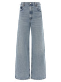 Agolde Blue Cotton Tapered Jeans