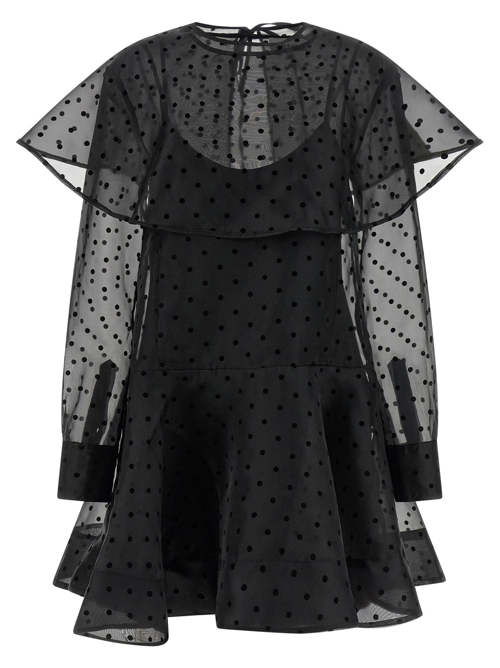 Ganni Black Recycled Polyester Short Dress