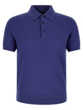 Brioni Blue Cotton Polo Shirt