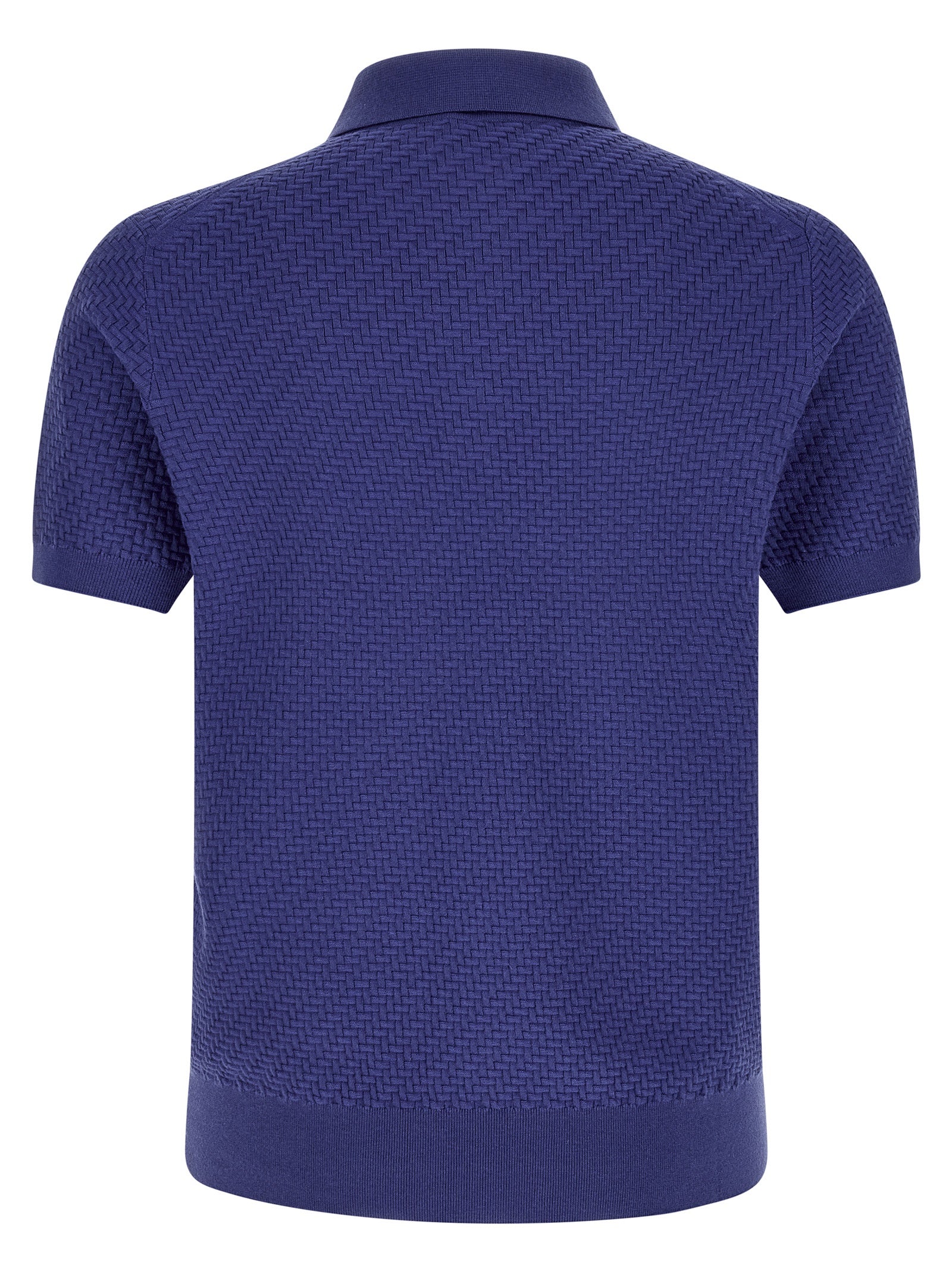 Brioni Blue Cotton Polo Shirt