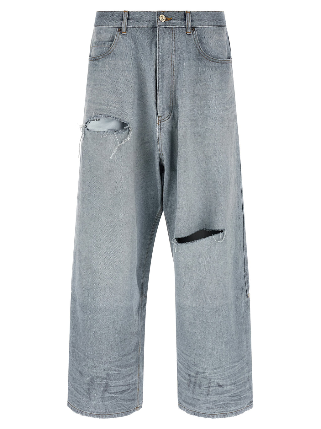 Balenciaga Blue Cotton Relaxed Fit Jeans