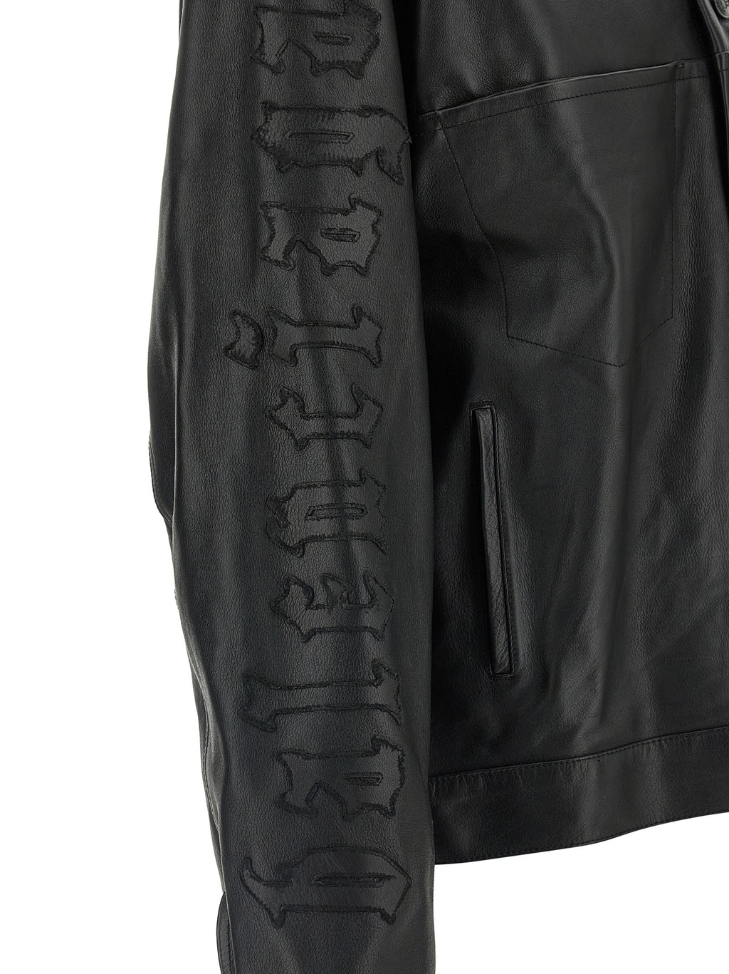 Balenciaga Black Buffalo Leather Leather Jacket