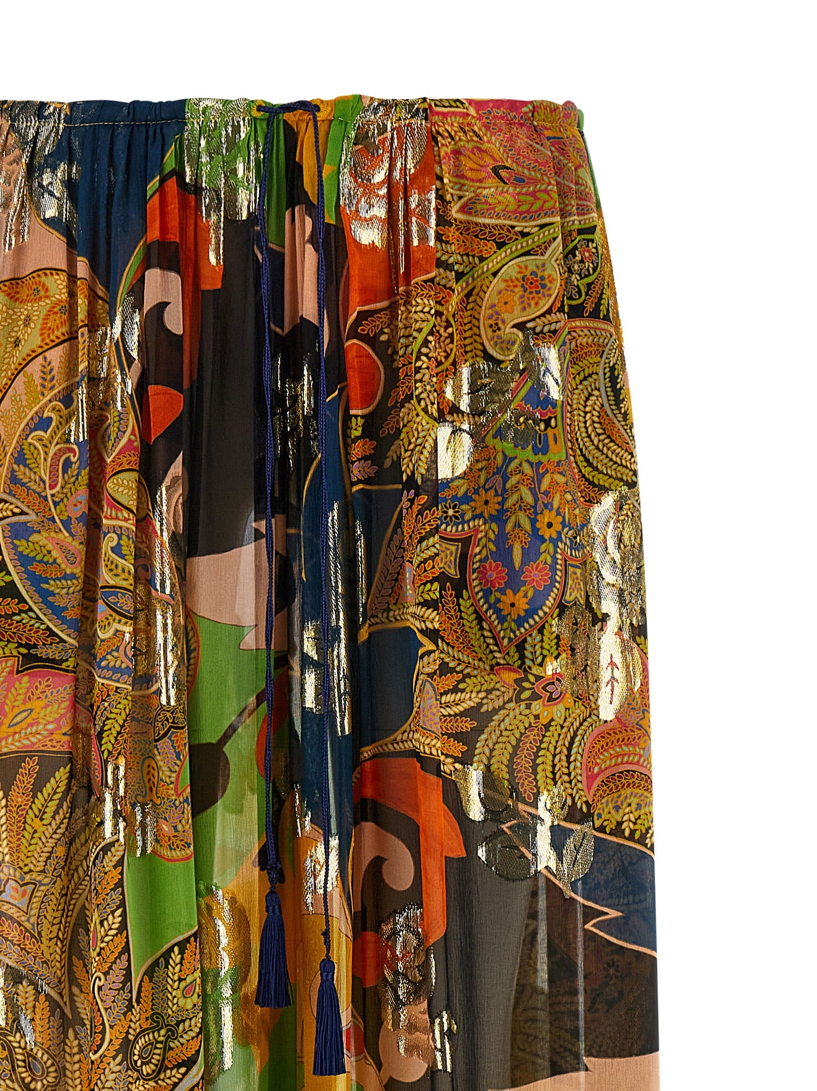 Etro Multicolor Silk Casual Pants