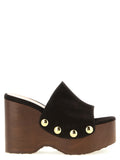 Gianvito Rossi Brown Suede Leather Wedge Sandals