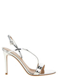 Gianvito Rossi Silver Calfskin Stiletto Heel Sandals