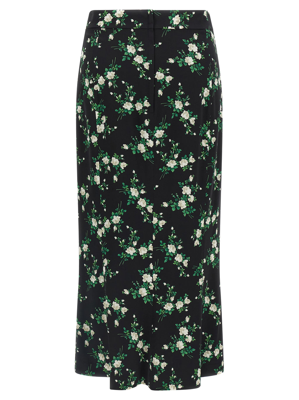 Dolce & Gabbana Black Silk Midi Skirt