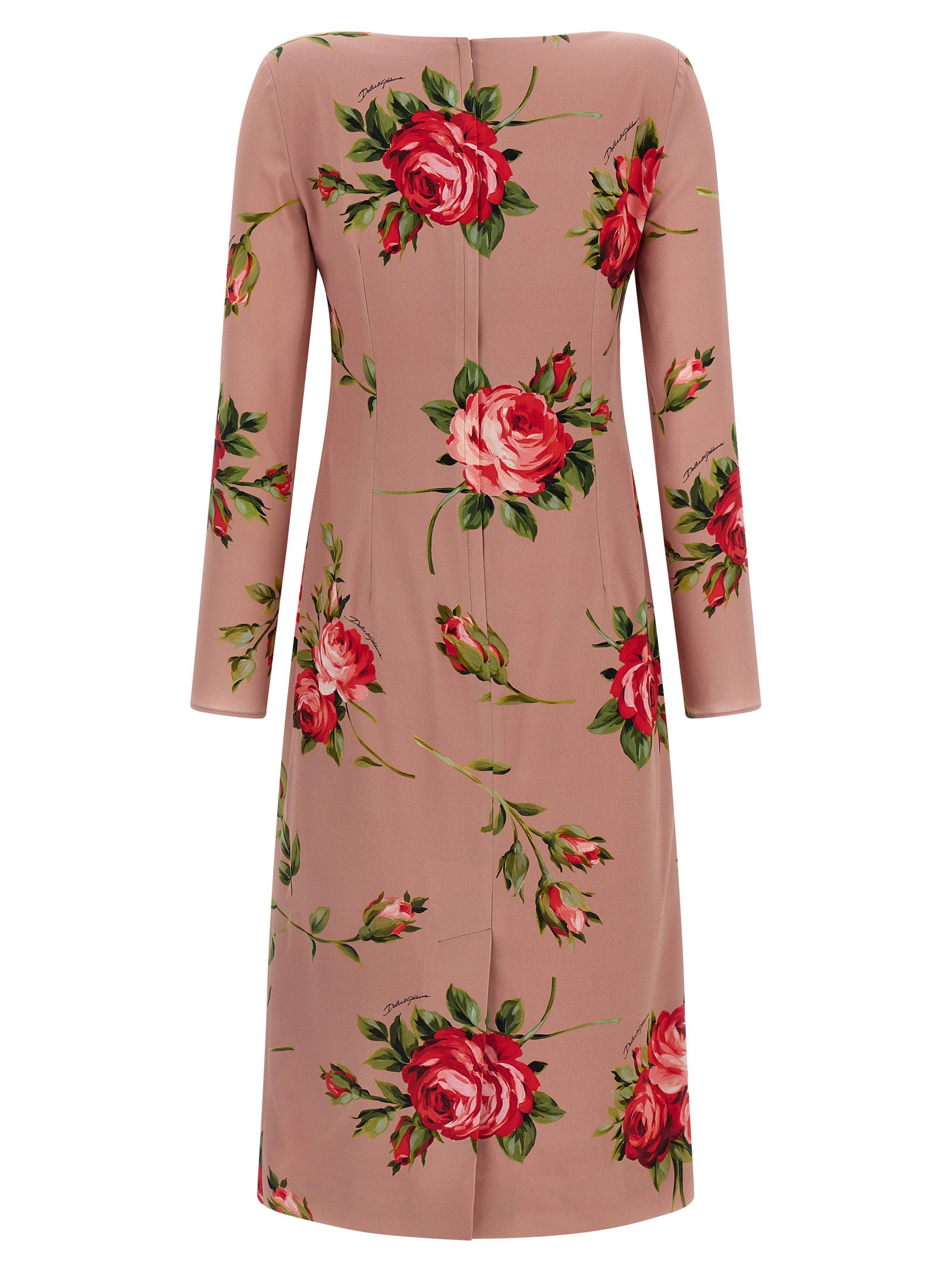 Dolce & Gabbana Multicolor Silk Midi Dress
