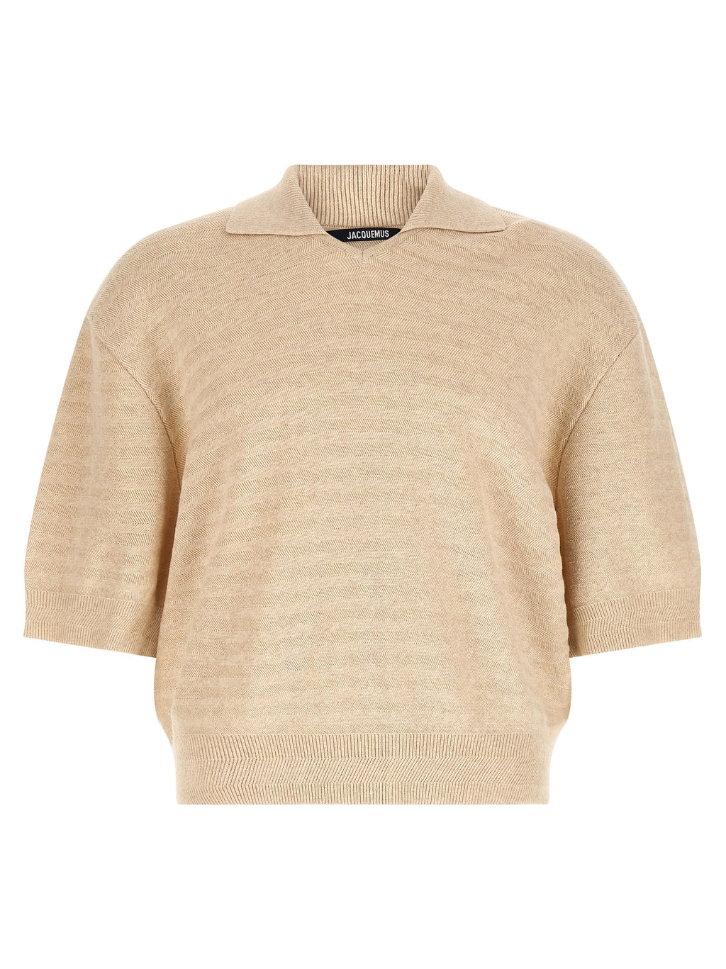 Jacquemus Beige Cotton Polo Shirt