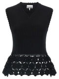 Ganni Black Organic Cotton Sleeveless Jacket