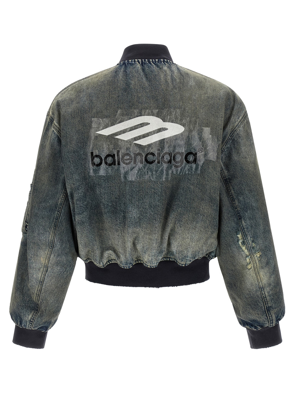 Balenciaga Gray Polyester Bomber