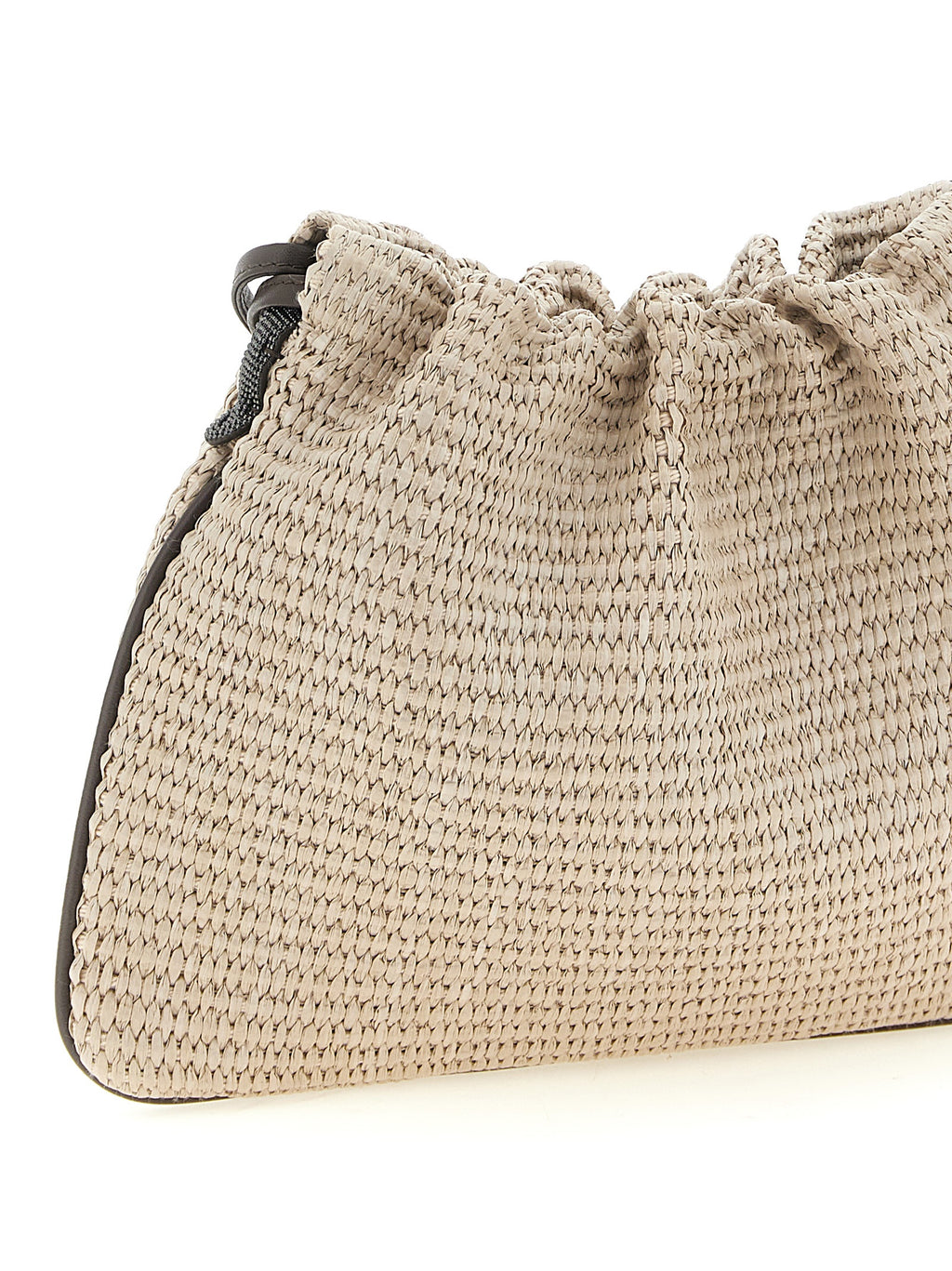 Brunello Cucinelli Beige Cotton Clutch Bag