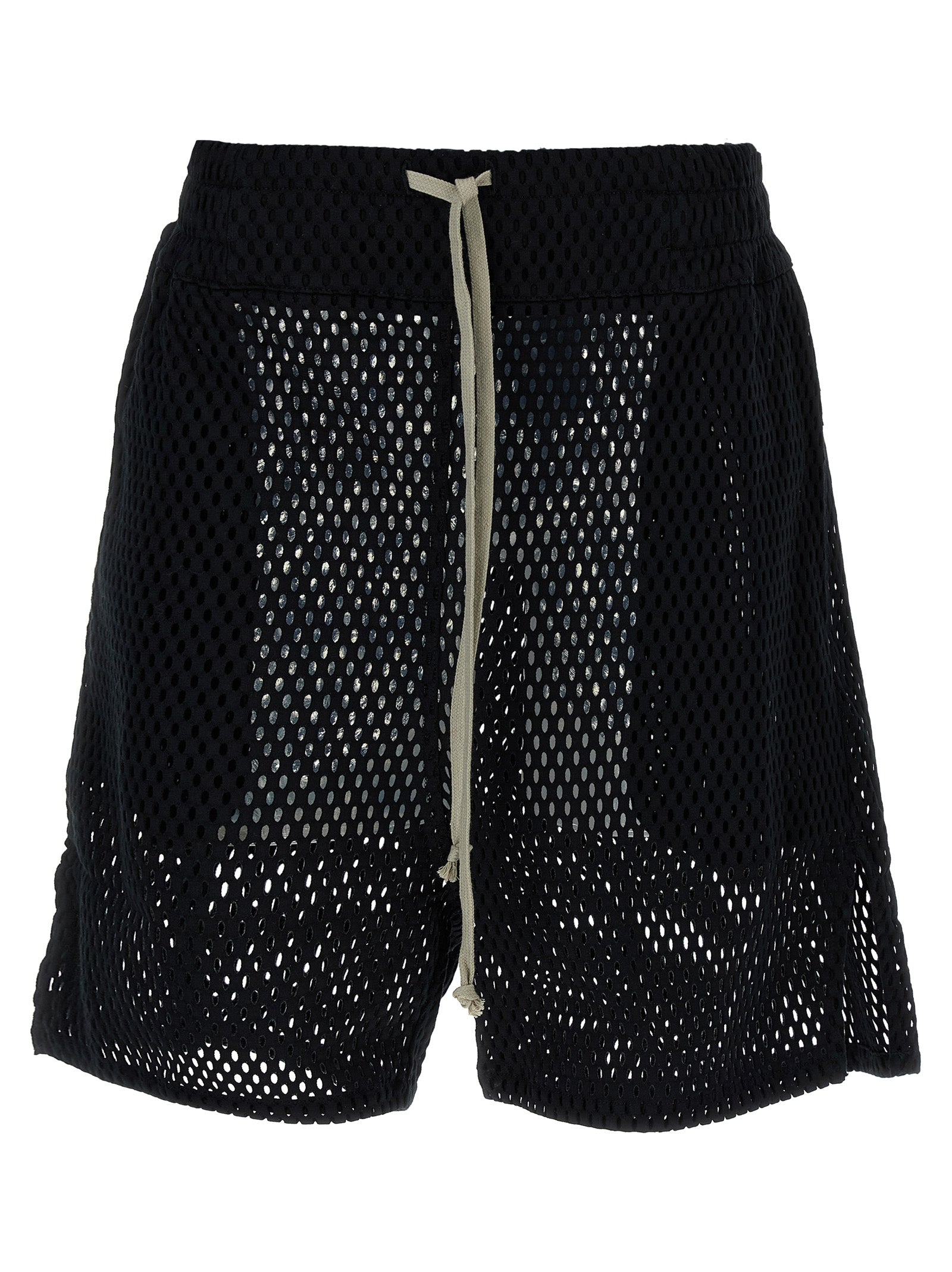 Rick Owens Black Cotton Bermuda Shorts