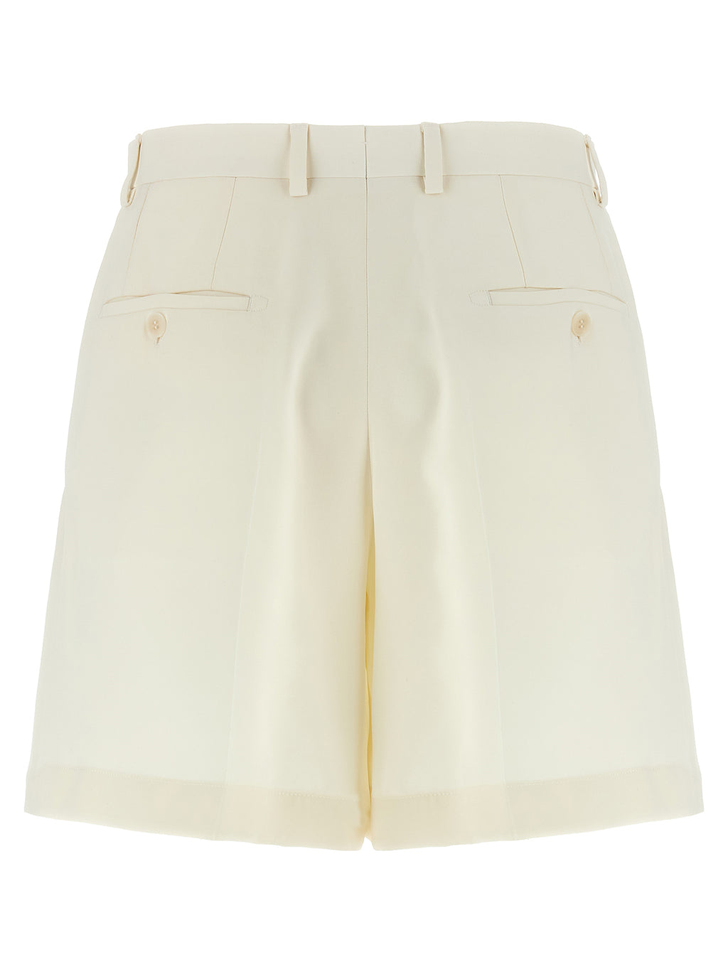 Brioni White Silk Bermuda Shorts