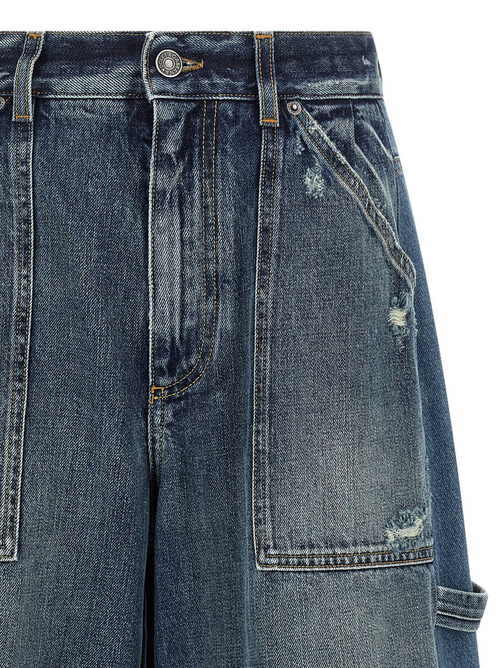 Dolce & Gabbana Blue Cotton Bermuda Shorts