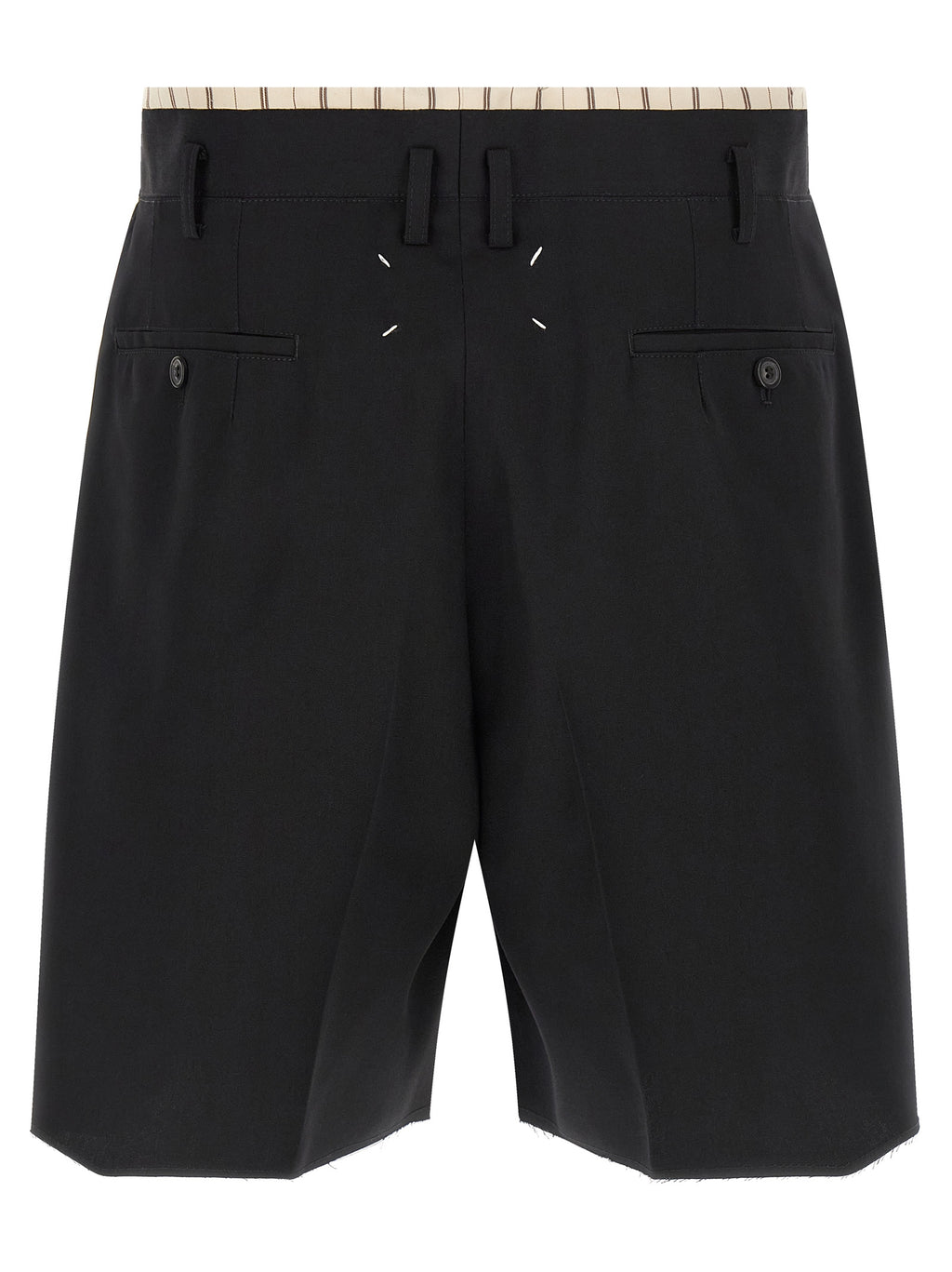 Maison Margiela Black Wool Bermuda Shorts