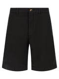 Brunello Cucinelli Black Cotton Bermuda Shorts