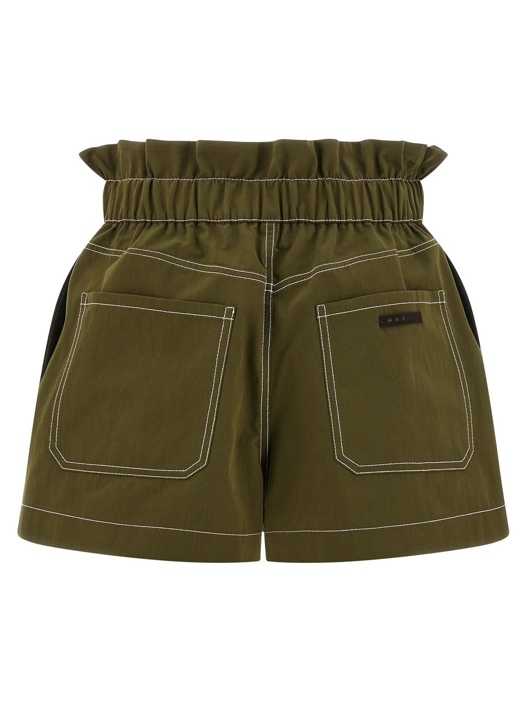 Marni Bicolor Cotton Bermuda Shorts