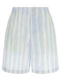 Jacquemus Blue Linen Bermuda Shorts