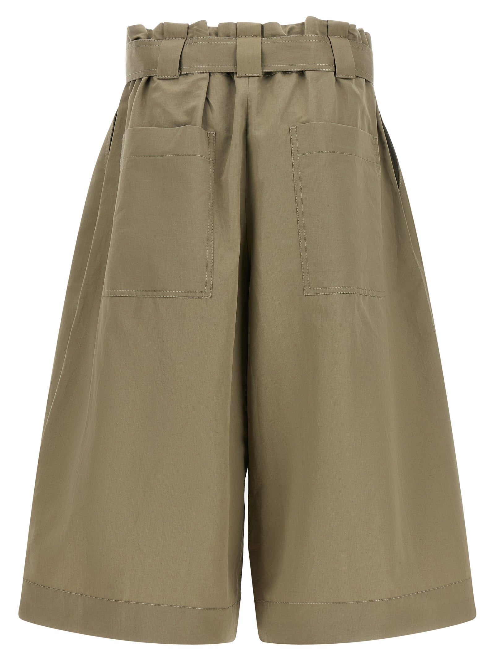 Brunello Cucinelli Bicolor Cotton Bermuda Shorts