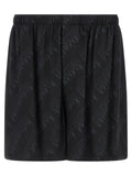 Balenciaga Black Viscose Bermuda Shorts