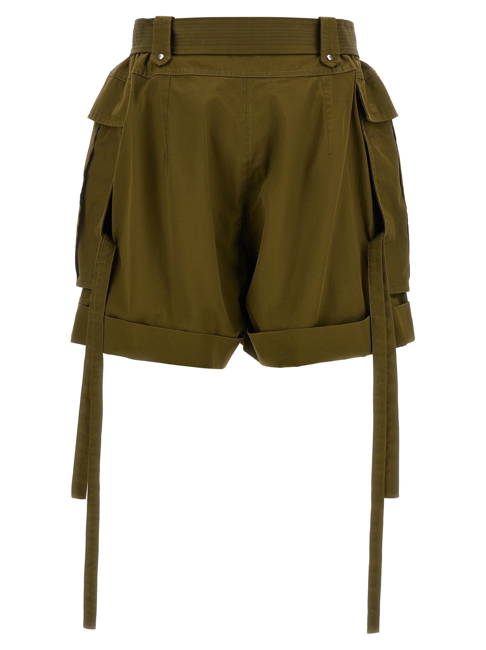 Alexander McQueen Bicolor Cotton Bermuda Shorts