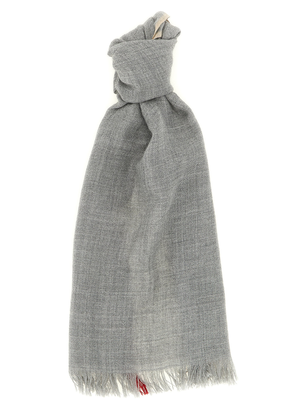 Brunello Cucinelli Gray Virgin Wool Scarf