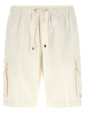 Brunello Cucinelli White Cotton Bermuda Shorts