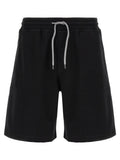 Brunello Cucinelli Black Cotton Bermuda Shorts