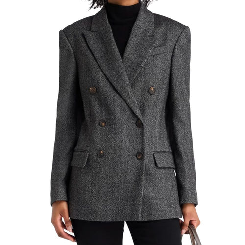 Brunello Cucinelli Black Elastane Blazer