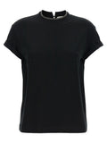 Brunello Cucinelli Black Cotton T-Shirt