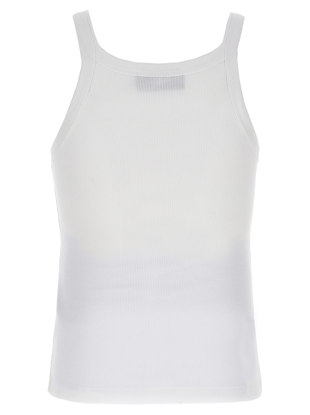 Fendi White Cotton Sleeveles T-Shirt