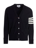 Thom Browne Blue Merino Wool Cardigan